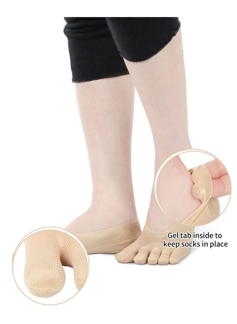 Y&D Toe Sock, 6 Pairs Full Five Finger Socks Low-cut Liner Athletic for Women Separated with Gel Tab - Image 2