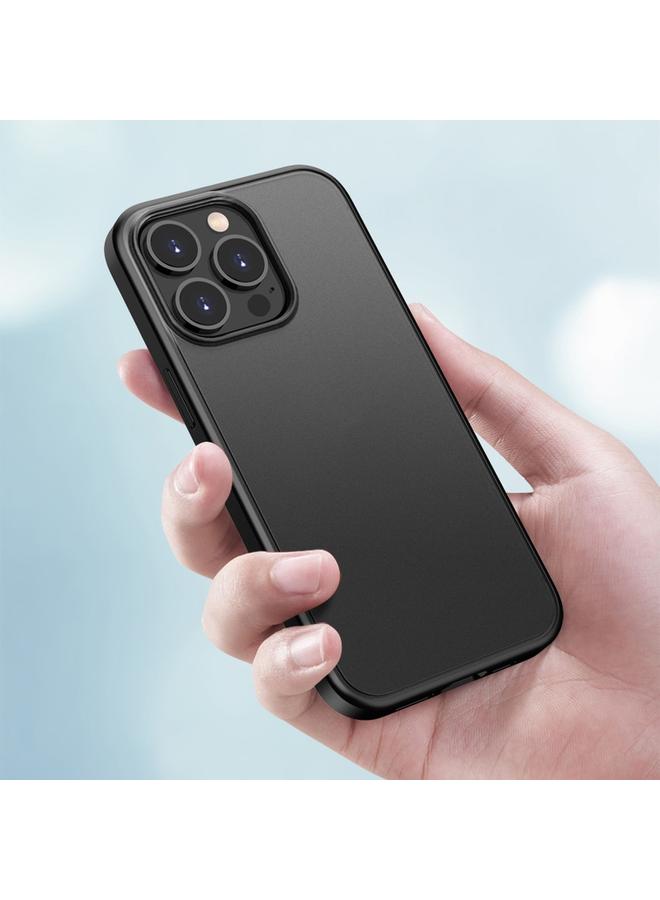 S-TOP Case For iPhone 13 Pro Max Skin Feel Frosted PC + TPU Shockproof Case with Color Button - Image 4