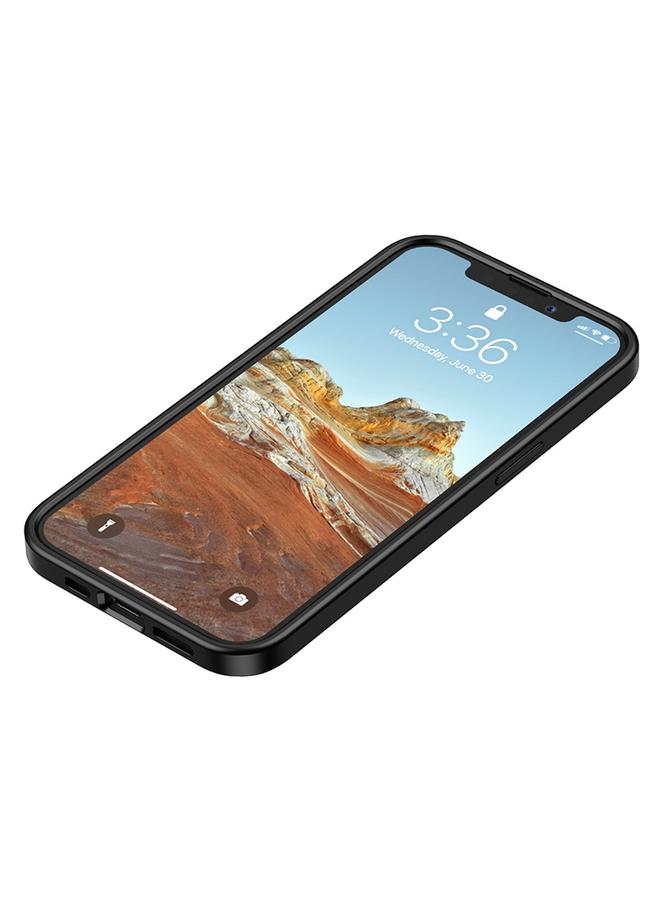 S-TOP Case For iPhone 13 Pro Max Skin Feel Frosted PC + TPU Shockproof Case with Color Button - Image 3