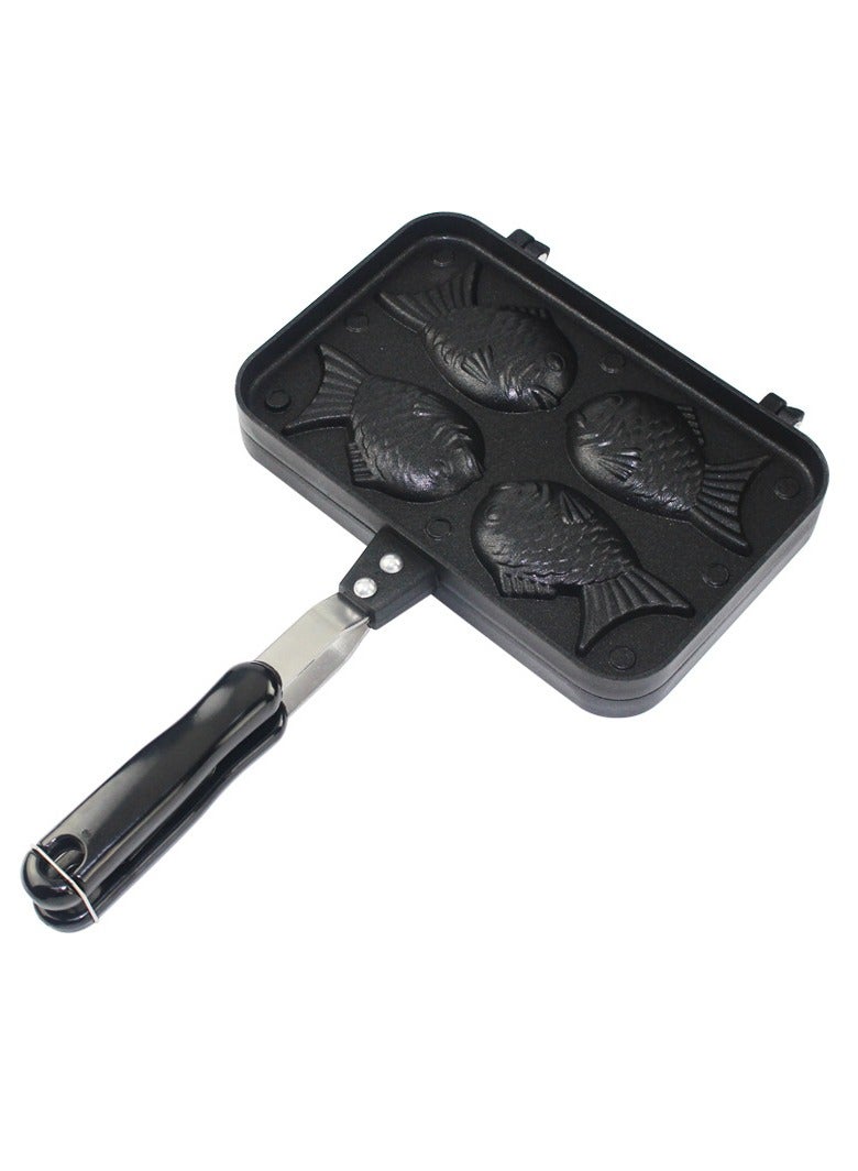 general Snapper Yaki Pan, Waffle Yaki Pan Mould DIY Cake Mould 4 Fish Baking Mould Korean Snapper Yaki Pan - Image 1