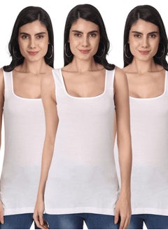 Aimly Aimly Women's Regular Fit Sleeveless Cotton Long Camisole Slip Spaghetti Combo Pack of 3  - Image 1
