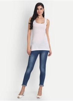 Aimly Aimly Women's Regular Fit Sleeveless Cotton Long Camisole Slip Spaghetti Combo Pack of 3  - Image 5