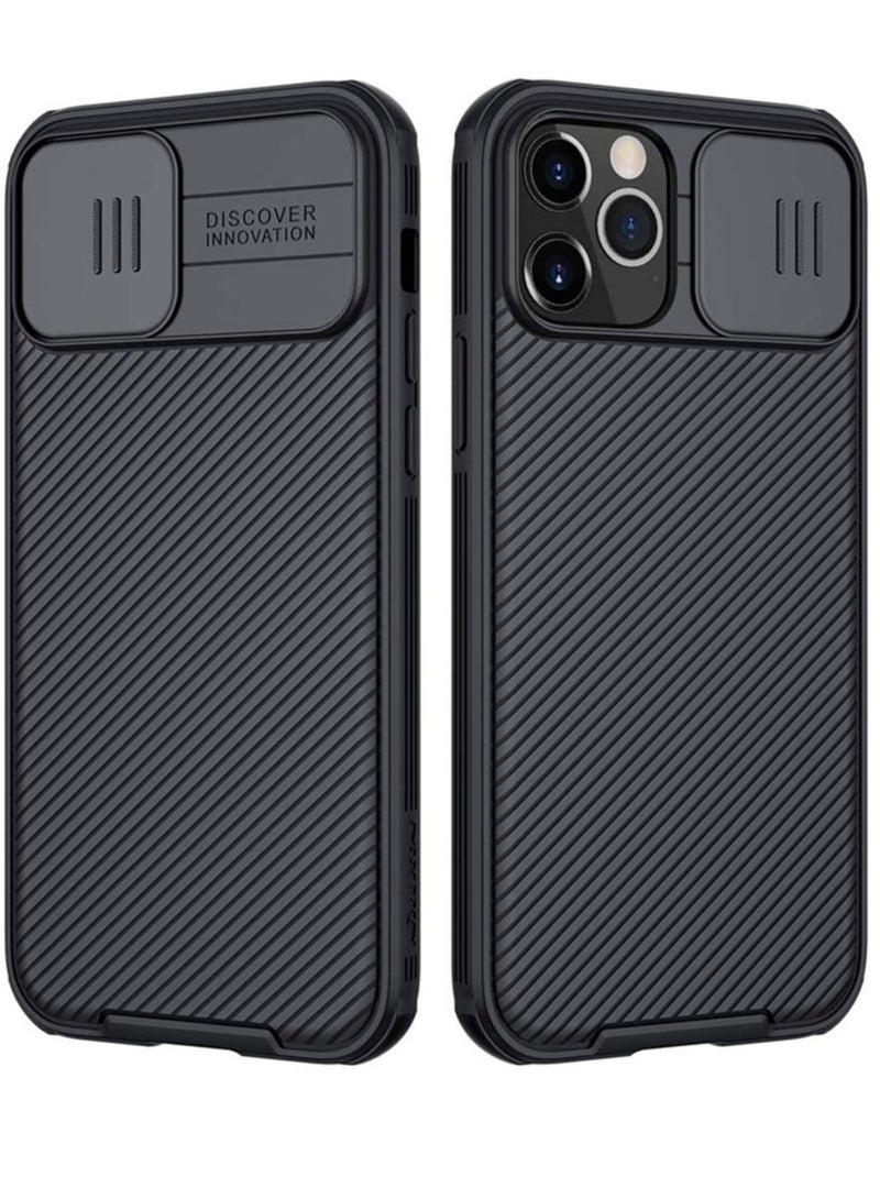 ELTRAZONE Nillkin Case for iPhone 12 Pro Max Cover Hard CamShield with Camera Slide Protective Cover Perfect Design Compatible with Apple iPhone 12 Pro Max 6.7 Inch Black, - Image 1