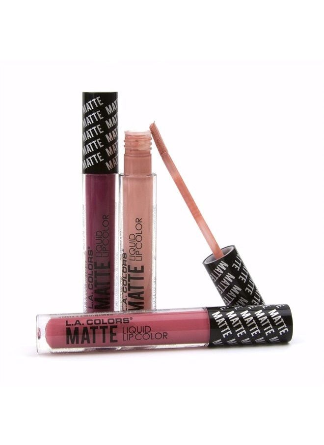 L.A. Colors L.A. Colors Matte Liquid Lip Color, Danger, 1 Ounce 
