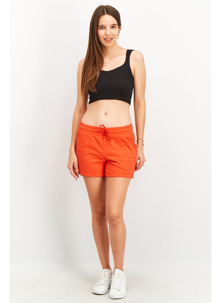 Tchibo Women Regular Fit Pull-On Basic Short, Red  - Image 2