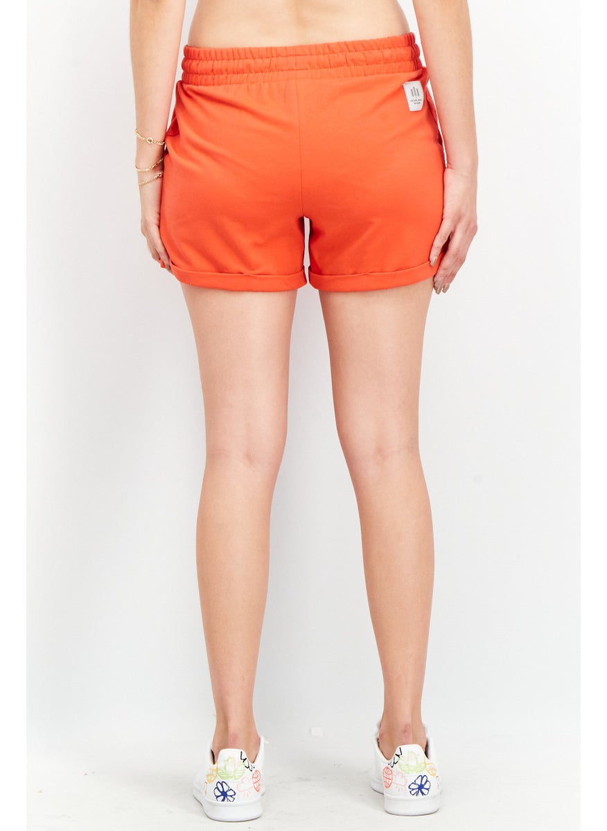 Tchibo Women Regular Fit Pull-On Basic Short, Red  - Image 3