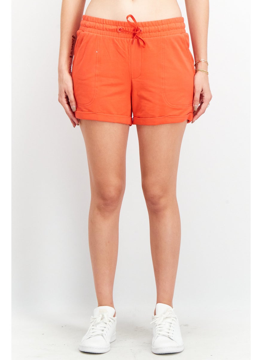 Tchibo Women Regular Fit Pull-On Basic Short, Red  - Image 1