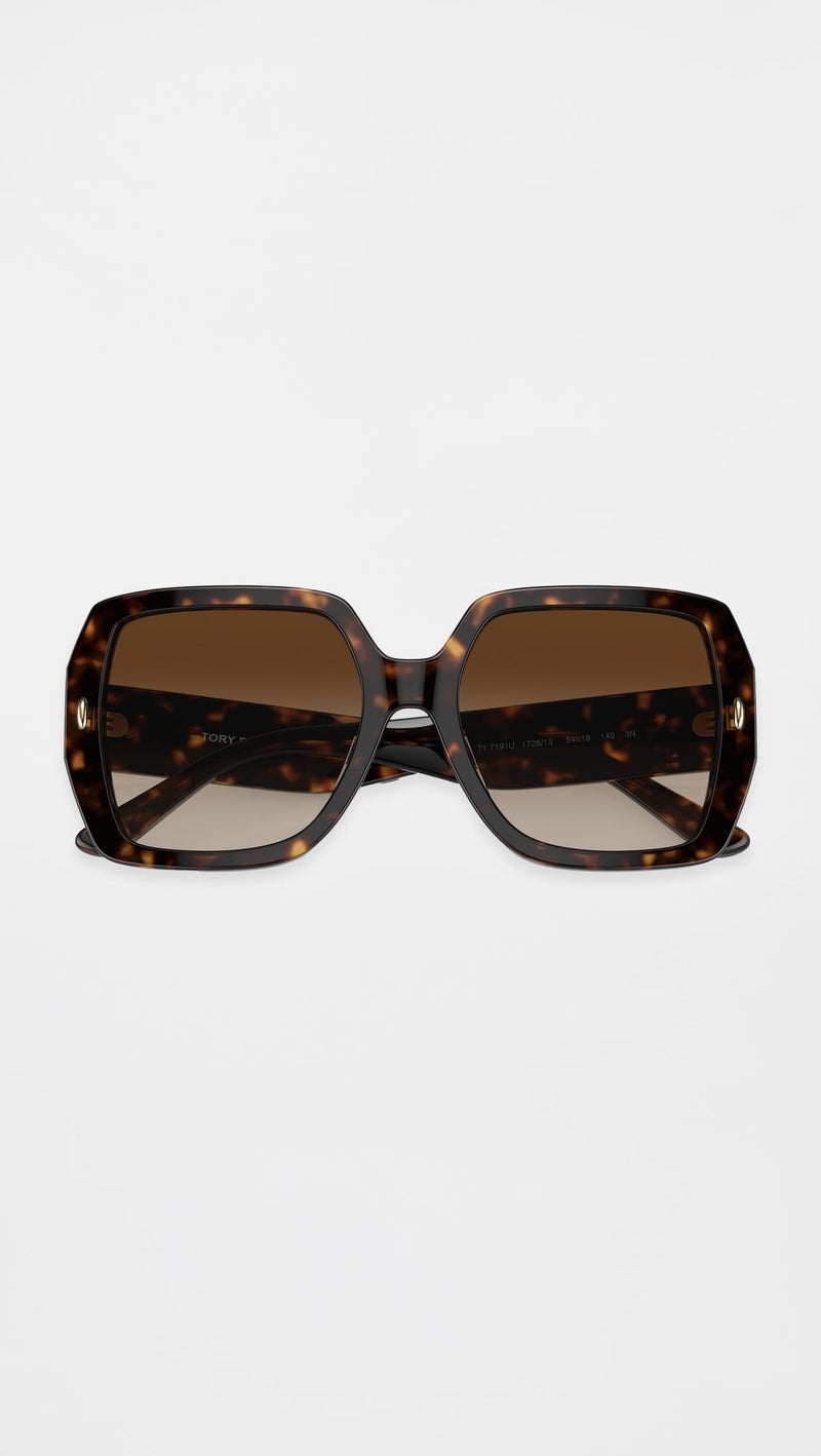 Tory Burch Sunglasses TY 7191 U 172813 Dark Tortoise Brown Gradient - Image 4