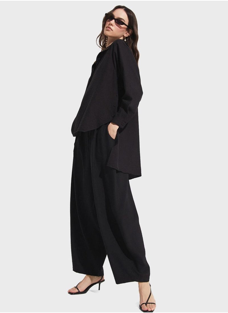 جون قميص بأزرار وذيل طويل - Image 5