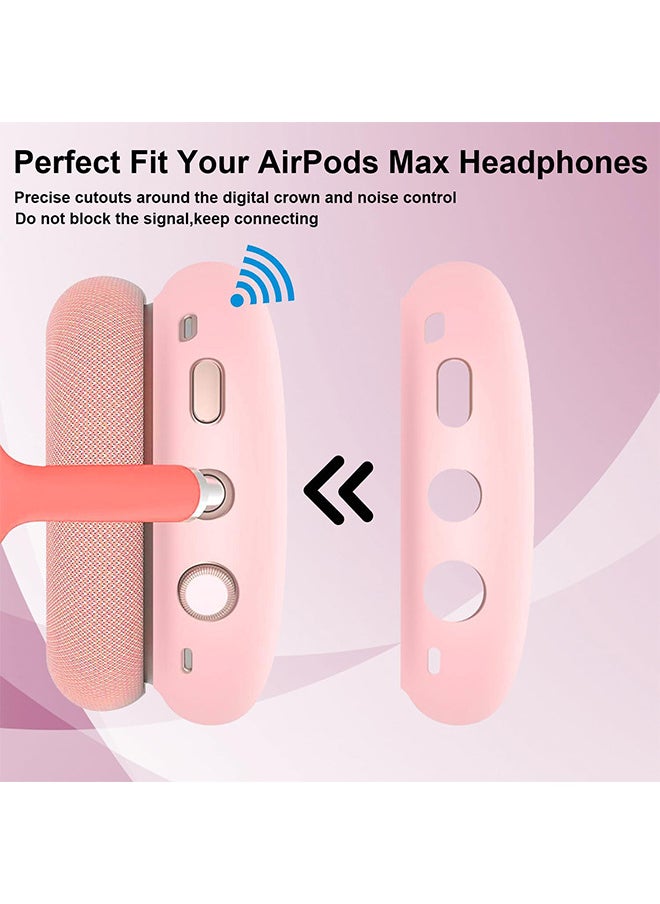 Depend - Silicone Case Cover For AirPods Max Headphones, Anti-Scratch Ear Cups Cover And Headband Cover For AirPods Max, Accessories Skin Protector For AirPods Max, Headset Protective Accessories (Pink) - Image 1