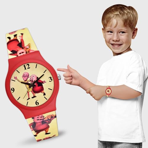 Acnos Kid's Happy Colorful Water-Resistant Durable Watch for Boys Kids Boy with Fun Designs Adjustable Strap Positive Messages Watch for Kids - Image 3