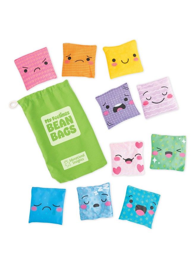 Educational Insights طقم أكياس الفاصولياء مشاعري مكون من 10 أكياس تعليم اجتماعي وعاطفي لرياض الأطفال يجب أن تتوفر في الصفوف للأعمار 3 سنوات فما فوق - Image 2