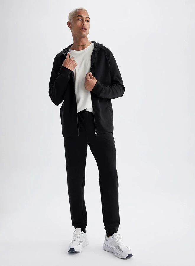 DeFacto Solid Cuffed Joggers with Drawstring by Styli