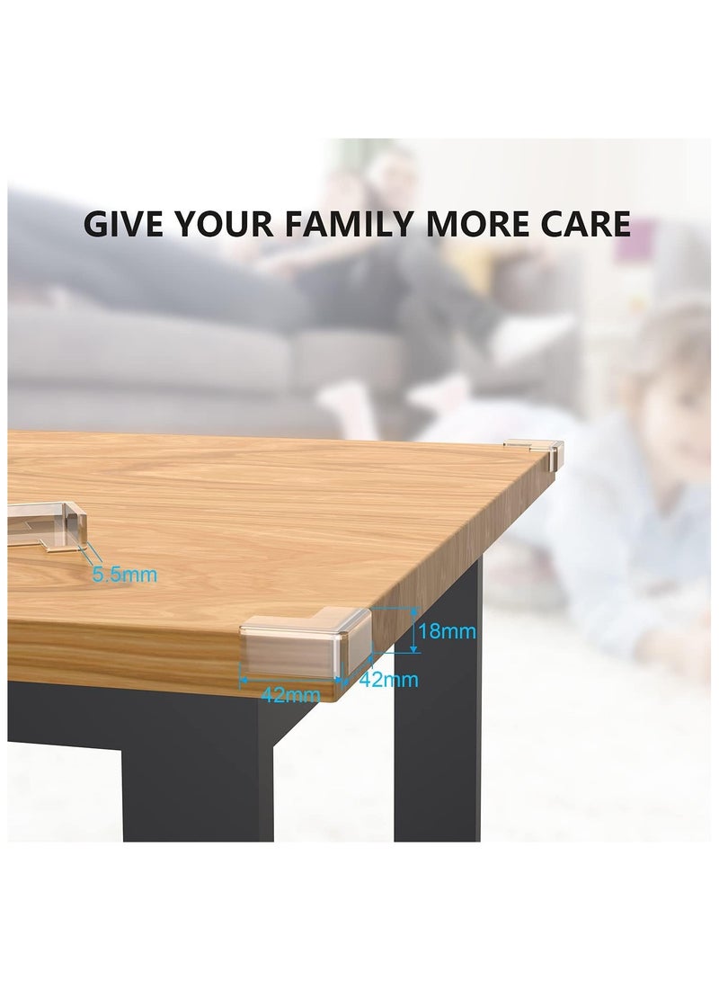 UREVO Clear Corner Protectors 12 Pack Baby Proofing Edge Guards Child Safety L-Shaped Bumpers for Tables Furniture Sharp Corners Home Use Infant Toddler Safety - Image 3