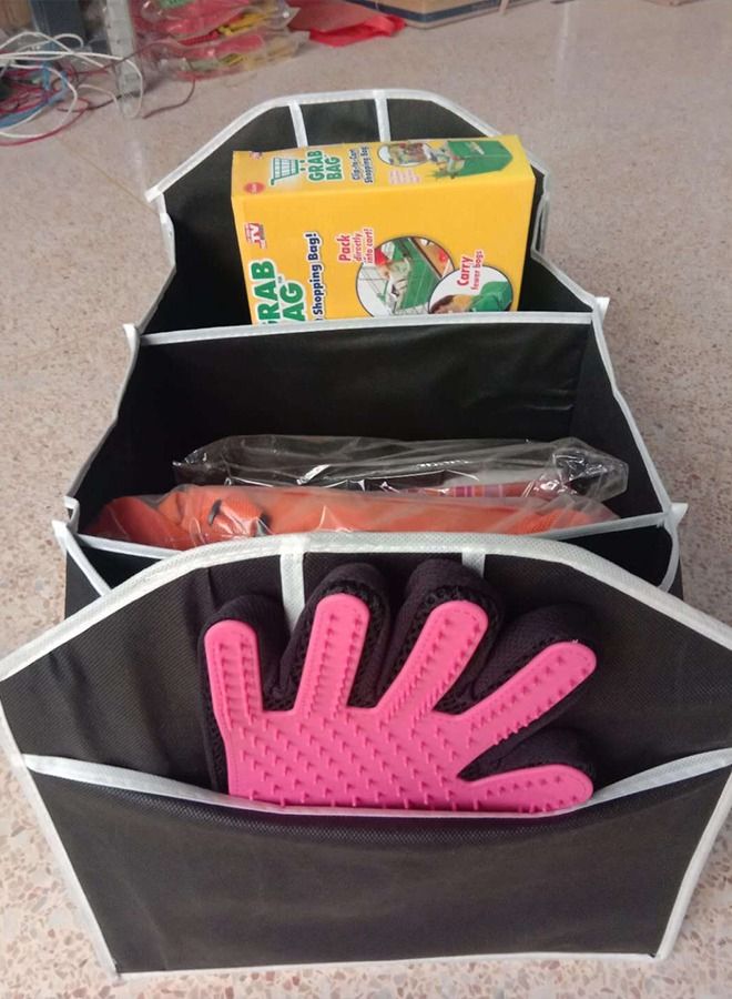 general Car Boot Compartmental Organizer 33*33*52 cm Black - Image 1