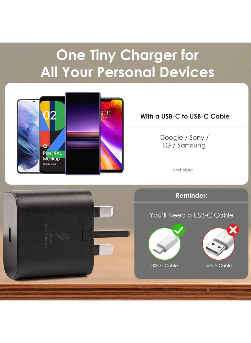 Denx USB C Fast Charger, 25W Fast Charger Plug for Samsung, USB C Charger Plug Compatible with Samsung Galaxy S23/S23+/S23 Ultra/S22/S22+/S22 Ultra/S21/S20/Note 20/Z Flip4/Z Fold4 (Cable Not Included)  - Image 2