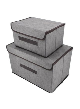 Storage Bins, 2 Pack Foldable Closet Organizer with Lid, Storage Box for Cloth, Underwear, Toy (One Large & One Small) - pzsku/ZB0BE8A27EEAFD7FF8428Z/45/_/1702525315/4beae32a-ad0e-4425-be23-932c3b051ae9