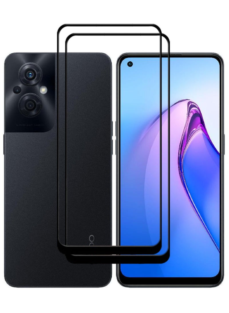 ACLIX 2 Pieces Antistatic ESD Dustproof Premium Quality High Definition Tempered Glass Screen Protector Designed For Oppo Reno8 Z - Image 1