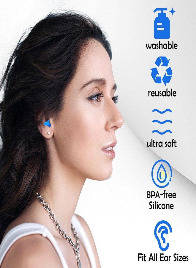 Leffis 100 Pairs Ear Plugs for Sleeping Noise Cancelling, 10 Colors Reusable Silicone Sound Blocking Earplugs, Waterproof Noise Reduction Ear Plugs for Shooting, Swimming, Concerts, Snoring - Image 4