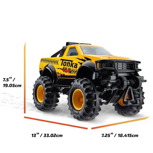 Tonka Steel Classics 4x4 Pickup Truck - Made with Steel & Sturdy Plastic, Yellow Toy Construction Truck, Boys and Girls, Kids, Toddlers, Ages 3+ - Image 5