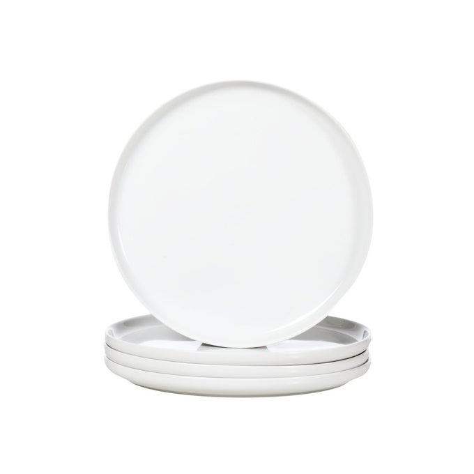 CERAMIC DINNER PLATES SET OF 4 LARGE SERVING PLATES 27CM 105 INCH WHITE ROUND PLATE PORCELAIN SERVING DISHES FOR SALAD PIZZA STEAK BUFFET MICROWAVE DISHWASHER SAFE