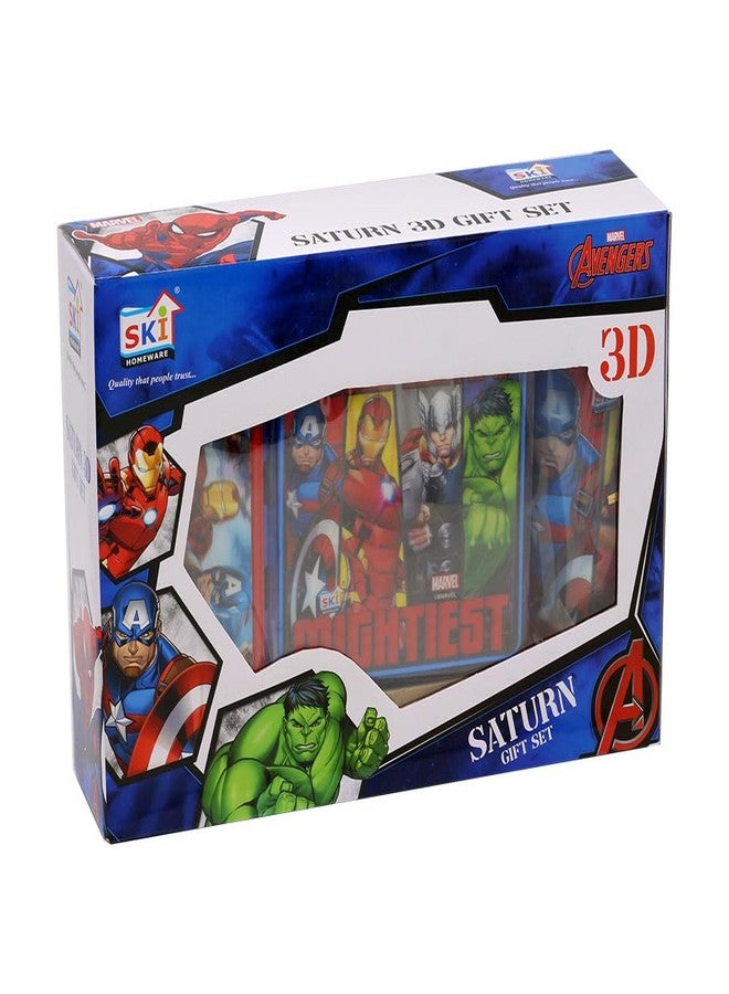 SKi Homeware SKI Saturn 3D Avengers Back to School Combo Set- Lunch Box, Water Bottle & Pencil Box - Image 2