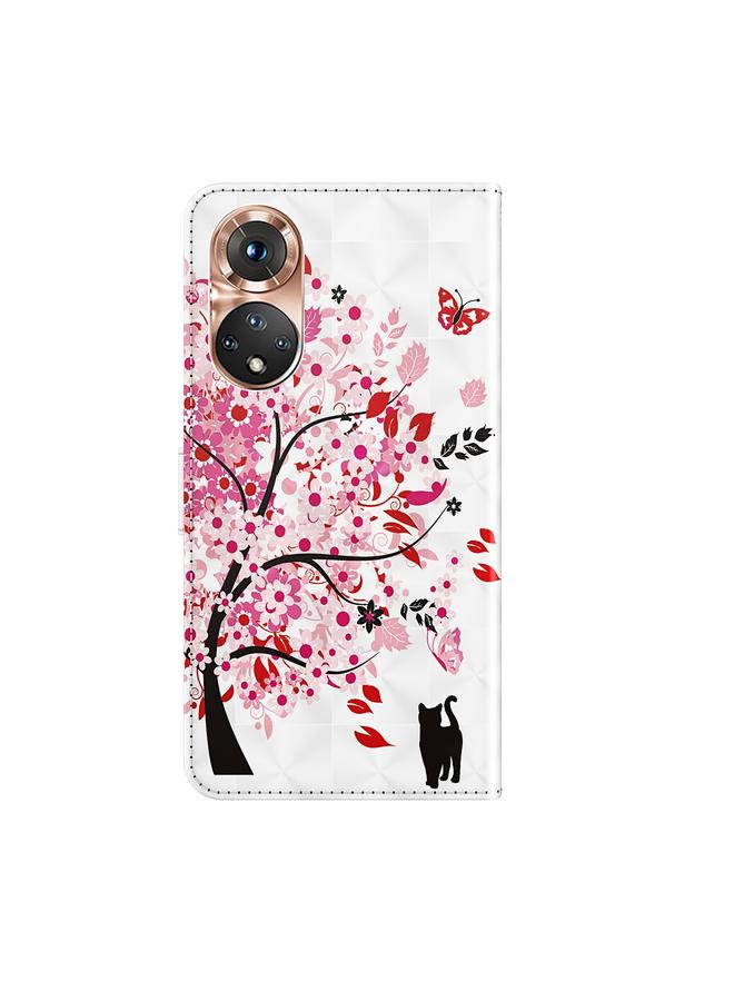 S-TOP Case For Honor 50 3D Painting Pattern TPU + PU Phone Case - Image 3