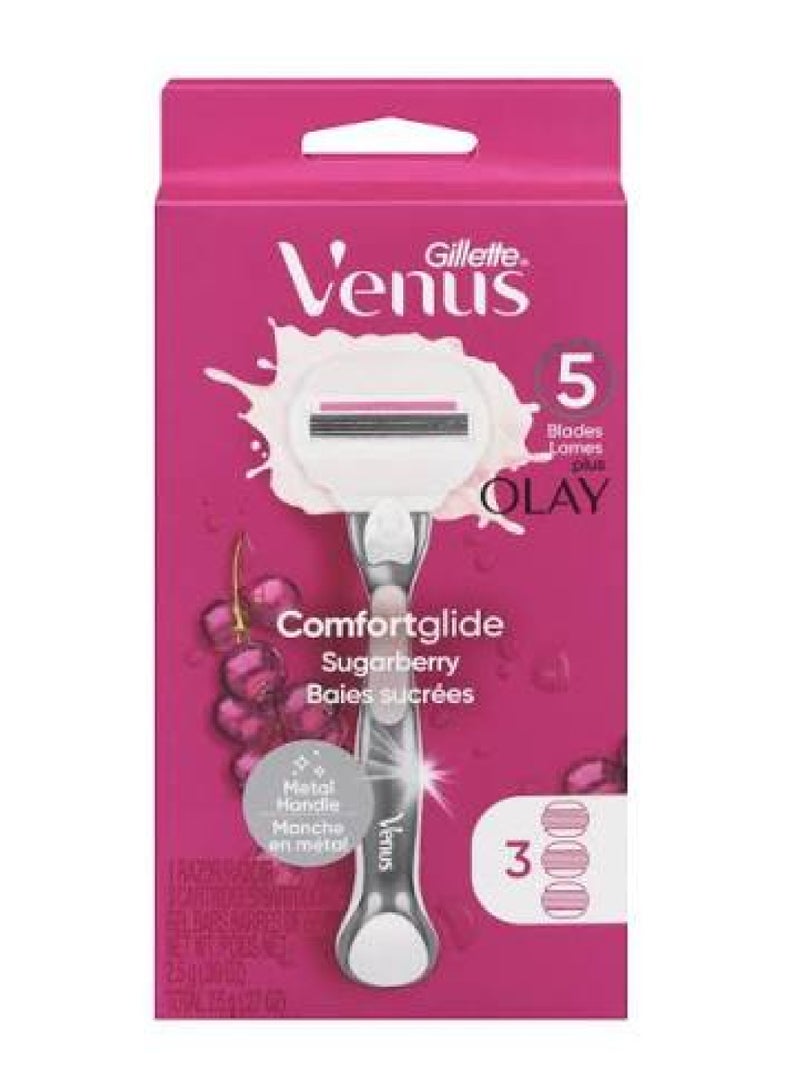 Gillette Venus Olay 5 Blade Lames Plus Sugarberry