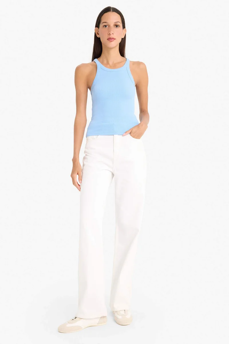 ديفاكتو Slim Fit Camisole Halter Collar Tank Top