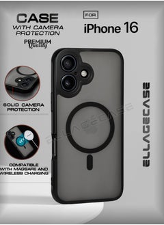 Case for iPhone 16, Ultra Thin Frameless Case With MagSafe Wireless Charging, Solid Camera Protection, Shockproof Magnetic Black Cover