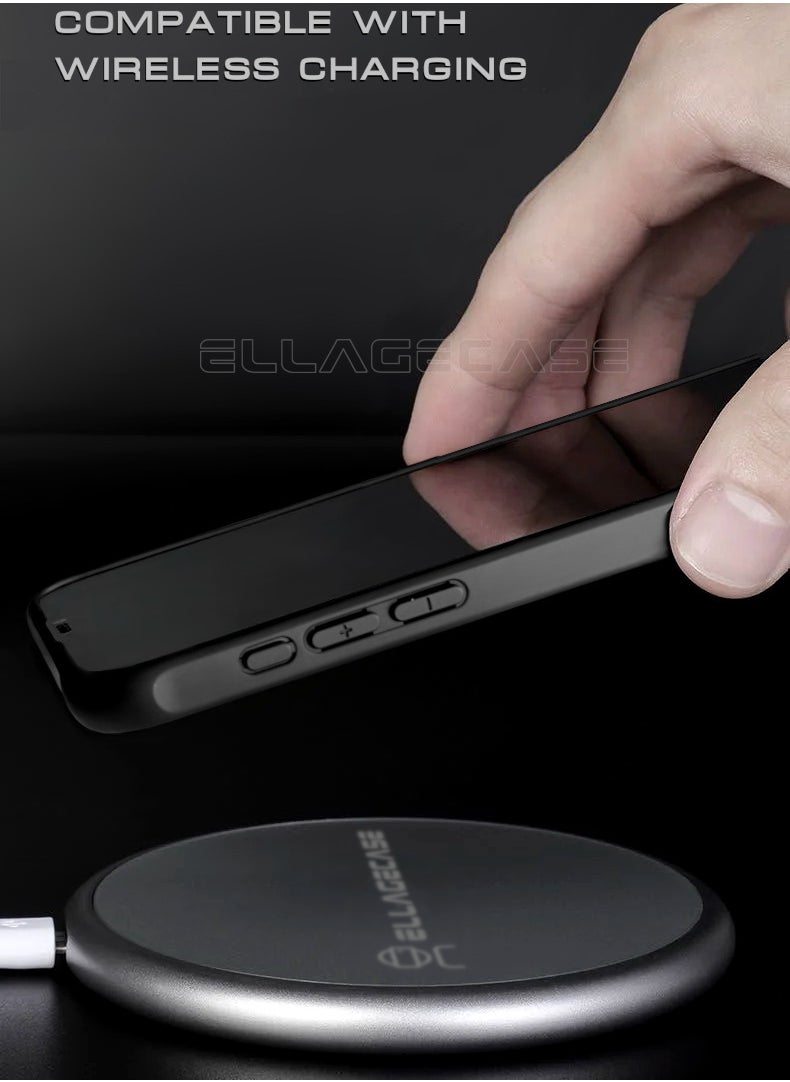 ELLAGECASE - Case for iPhone 16, Ultra Thin Frameless Case With MagSafe Wireless Charging, Solid Camera Protection, Shockproof Magnetic Black Cover - Image 1