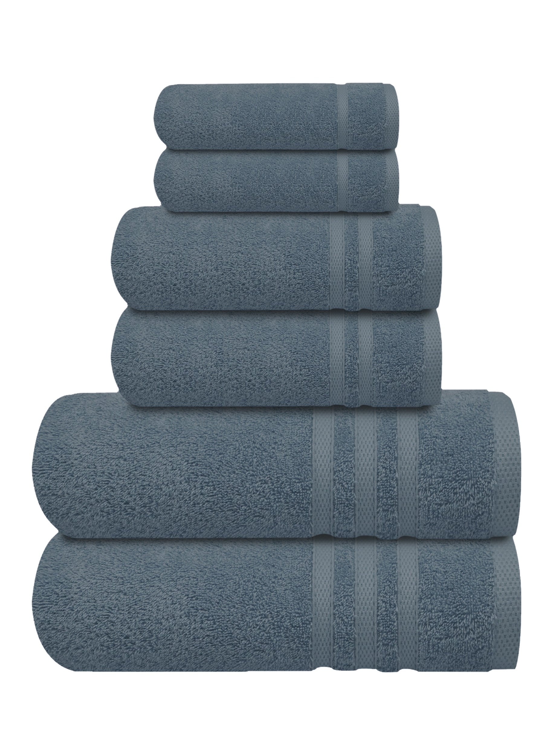 Infinitee Xclusives Premium Grey Bath Towel Set - 100% Turkish Cotton 2 Bath Towels, 2 Hand Towels, 2 Washcloths - Soft, Absorbent, Durable – Quick Dry - Perfect for Daily Use by Infinitee Xclusives 