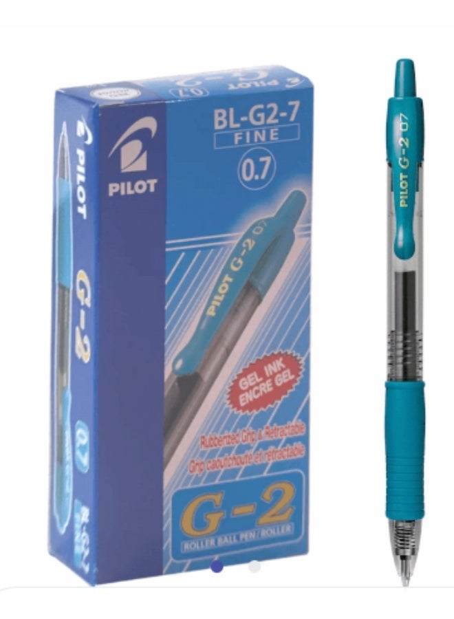 بايلوت قلم بايلوت جي تو حبر جل ازرق فاتح 0.7, شد 12 قلم - Image 1
