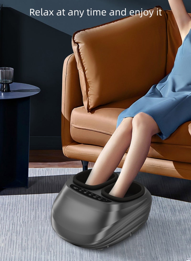 EzzySo مساج القدم شياتسو مع حرارة، جهاز مساج للقدم والساق مع غلاف قابل للفك، جهاز تدليك للساق والساق والذراع لتخفيف الألم وتعزيز الدورة الدموية - Image 3