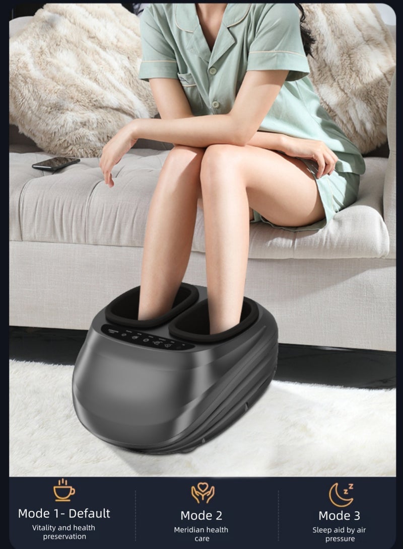 EzzySo مساج القدم شياتسو مع حرارة، جهاز مساج للقدم والساق مع غلاف قابل للفك، جهاز تدليك للساق والساق والذراع لتخفيف الألم وتعزيز الدورة الدموية - Image 4