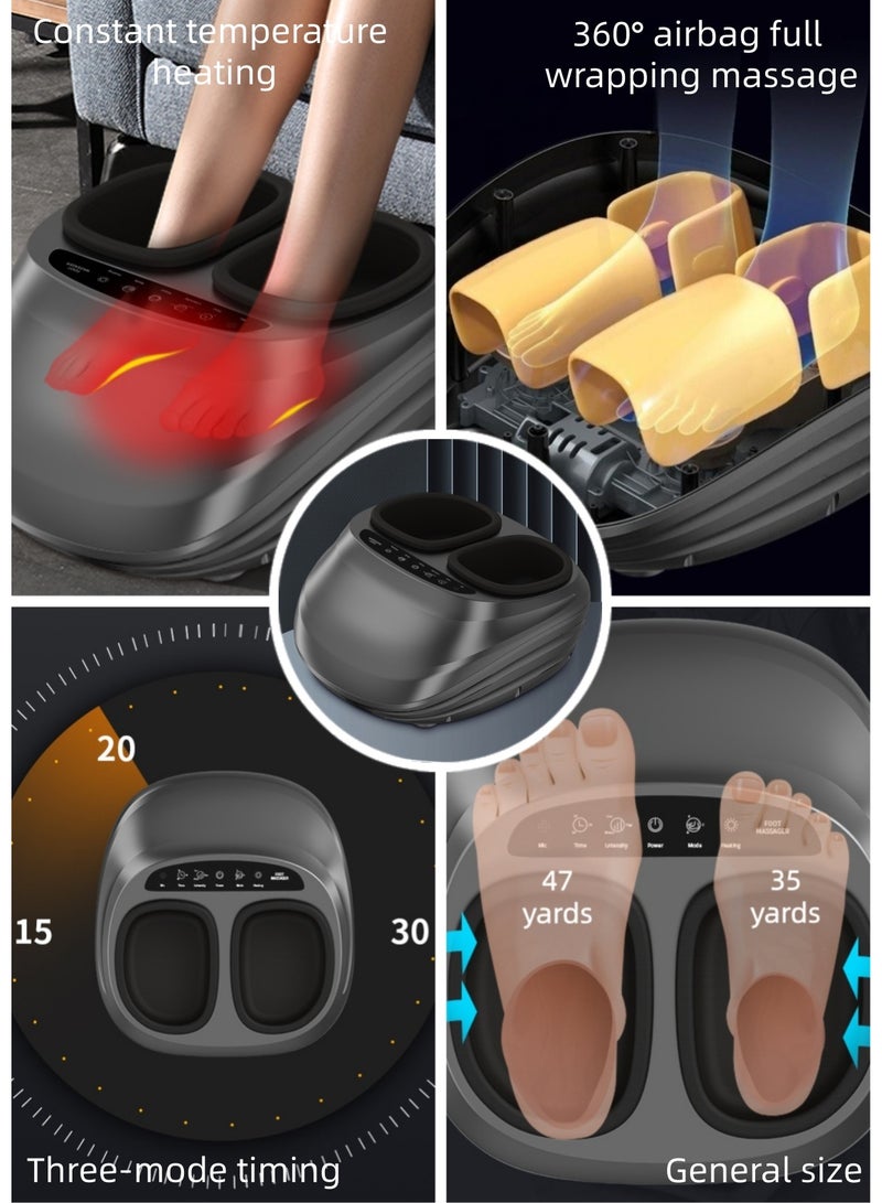 EzzySo مساج القدم شياتسو مع حرارة، جهاز مساج للقدم والساق مع غلاف قابل للفك، جهاز تدليك للساق والساق والذراع لتخفيف الألم وتعزيز الدورة الدموية - Image 5