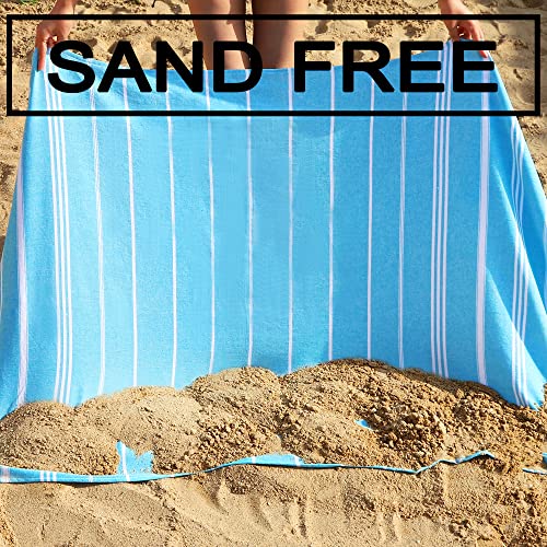 Dlebay Beach Towel 2 Pack,Sand Free Beach Towels Oversized 39 x 72,Turkish Beach Towel Quick Dry Towel,Lightweight Pool Towels for Adults Travel Towel,Cool Beach Accessories Super Absorbent Towels - Image 4