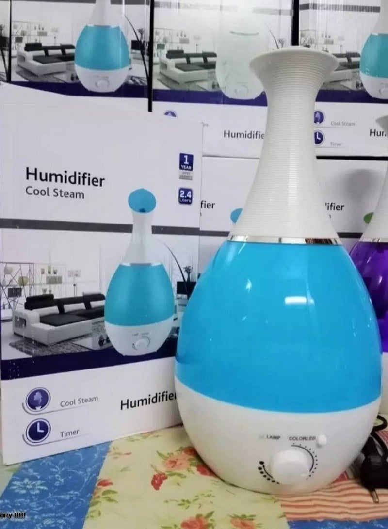 2.4 Liter Cool Steam Humidifier ( Aroma Diffuzer ) -With Night Light -Lining Style  - Image 1