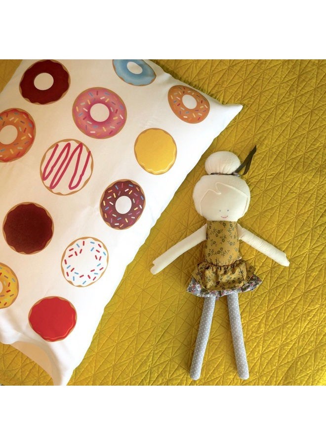 Oh, Susannah Donut Pillowcase - Fun Sleepable Colourful Donuts (50cm x 80cm ) - Image 3