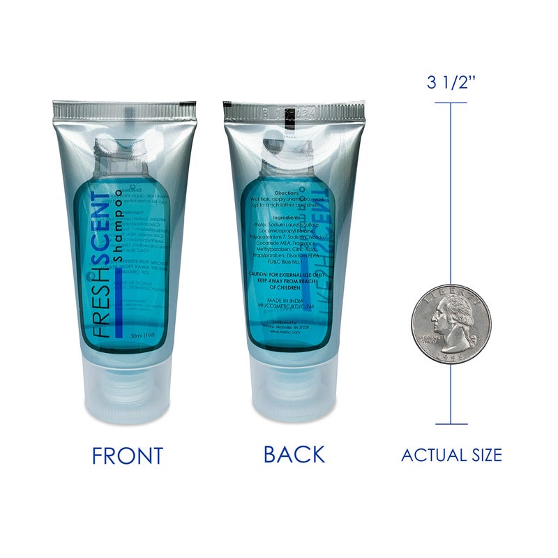 Freshscent Shampoo 1oz (100 Tube Case) Hotel Travel Size, Bulk Amenities and Toiletries for Hospitality - Image 3