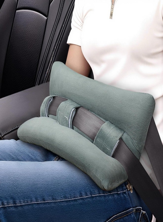 BEYOUDO Seat Belt Pillow for Mastectomy Post Surgery, Heart Pillows for After Heart Surger Recovery, Chest Chemo Port Pillow for Seat Belt, Gifts for Women After Hysterectomy,C-Section (Gray) - Image 3