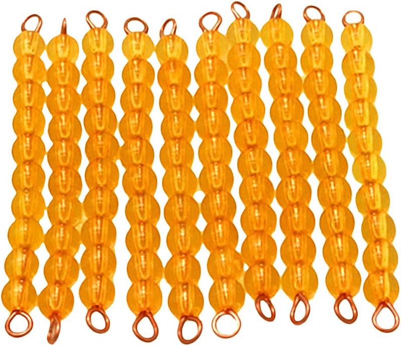 كلاراكو مجموعة من 10 قطع من أدوات مونتيسوري لتعليم الرياضيات، تتضمن 100 رقم، و10 خرزات. - Image 5