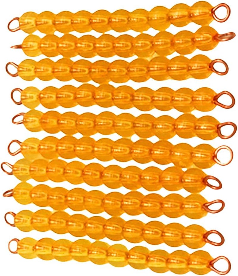 كلاراكو مجموعة من 10 قطع من أدوات مونتيسوري لتعليم الرياضيات، تتضمن 100 رقم، و10 خرزات. - Image 3