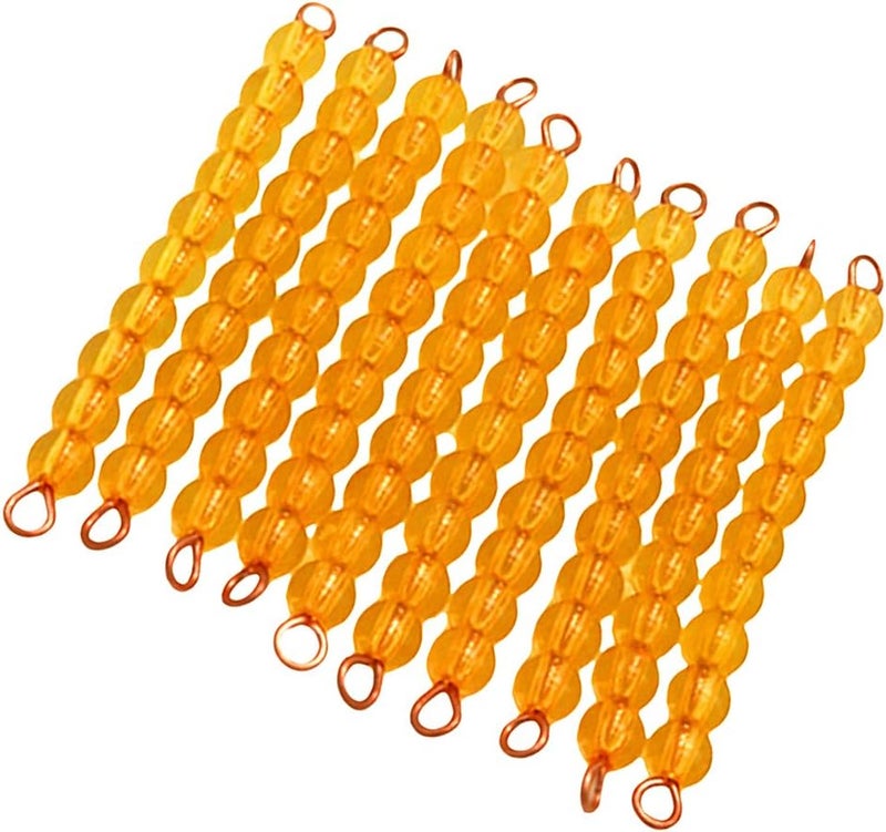 كلاراكو مجموعة من 10 قطع من أدوات مونتيسوري لتعليم الرياضيات، تتضمن 100 رقم، و10 خرزات. - Image 1