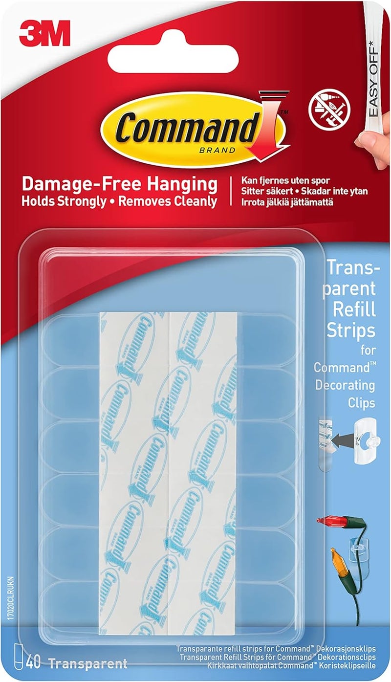 Command Clear Refill Strips Mini - 40 Strips - Image 1