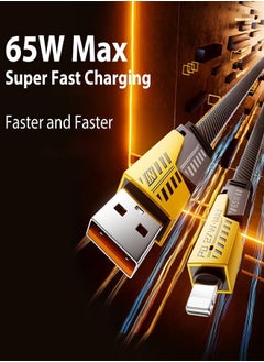 Generic Multi USB Charging Cable 4 in 1, 1.2M Fast Charging Cable with USB A/USB C (65W) Type-C and (27W) PD Fast Charging Data Transfer Cable Compatible with All Phones  - Image 3