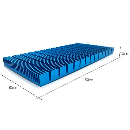 SGTKJSJS Aluminum Heat Radiator Heatsink Cooling Fan 150x85x12mm Blue Tone - Image 2