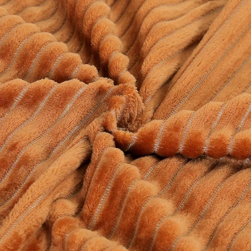 RD TREND® Cushion Cover Set of 5, Decorative Sofa Living Room Home Square Cushion Covers 24 Inch x 24 Inch, Aesthetic Corduroy Striped Double Sided (Golden, 24 x 24 Inch (Pack of 5)) - Image 2