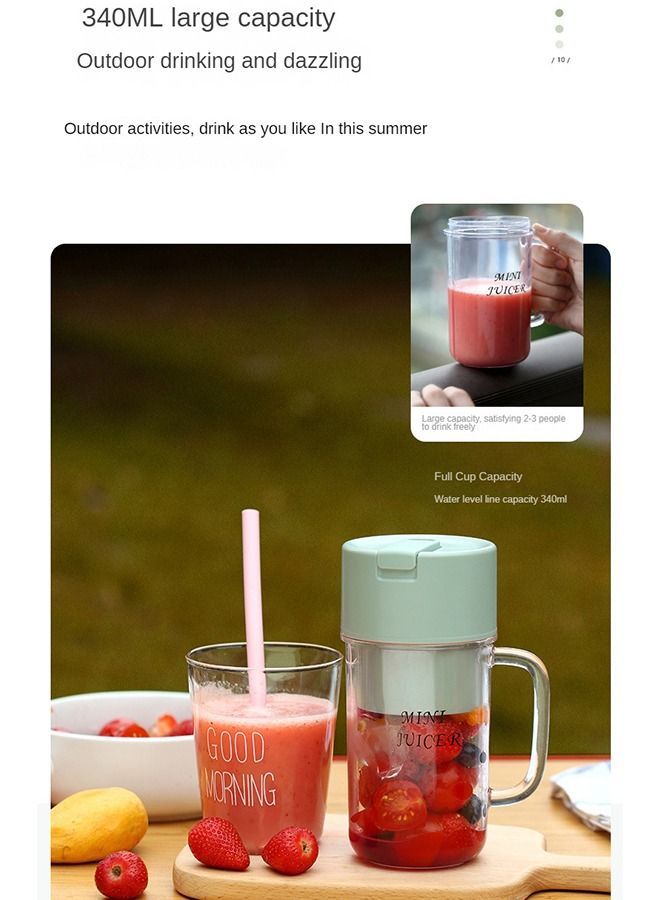 Mini Portable Blender, Blender Juicer Juice Cup Fruit Blender Portable Fruit Cup, USB Rechargeable Personal Size Juice Cup, Personal Blender for Smoothies and Smoothies, Travel Juice Cup - Image 5