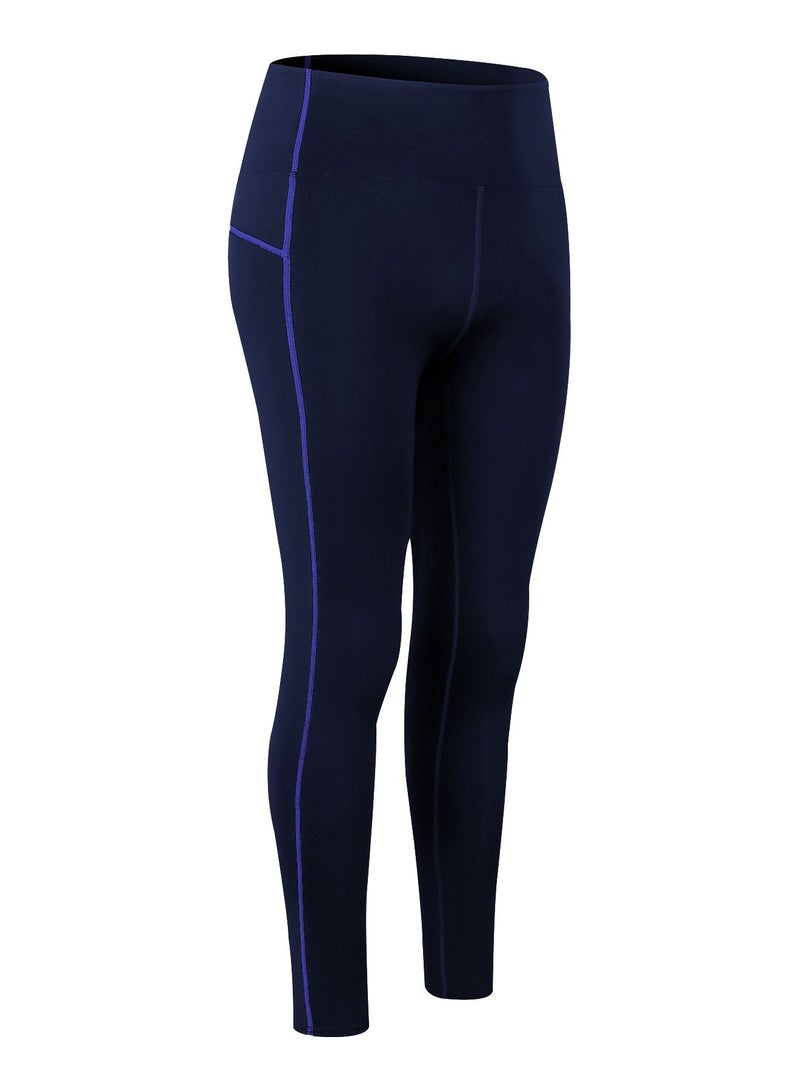 Loquat Women Quick Dry Breathable Elastic Pants Dark Blue - Image 1